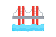 Bridge Flat Icon, a Duotone Icon by Pexelpy (Thumbnail 1 of 2)