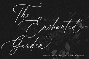 The Enchanted Garden // Calligraphy, a Handwritten Font by PeachCreme
