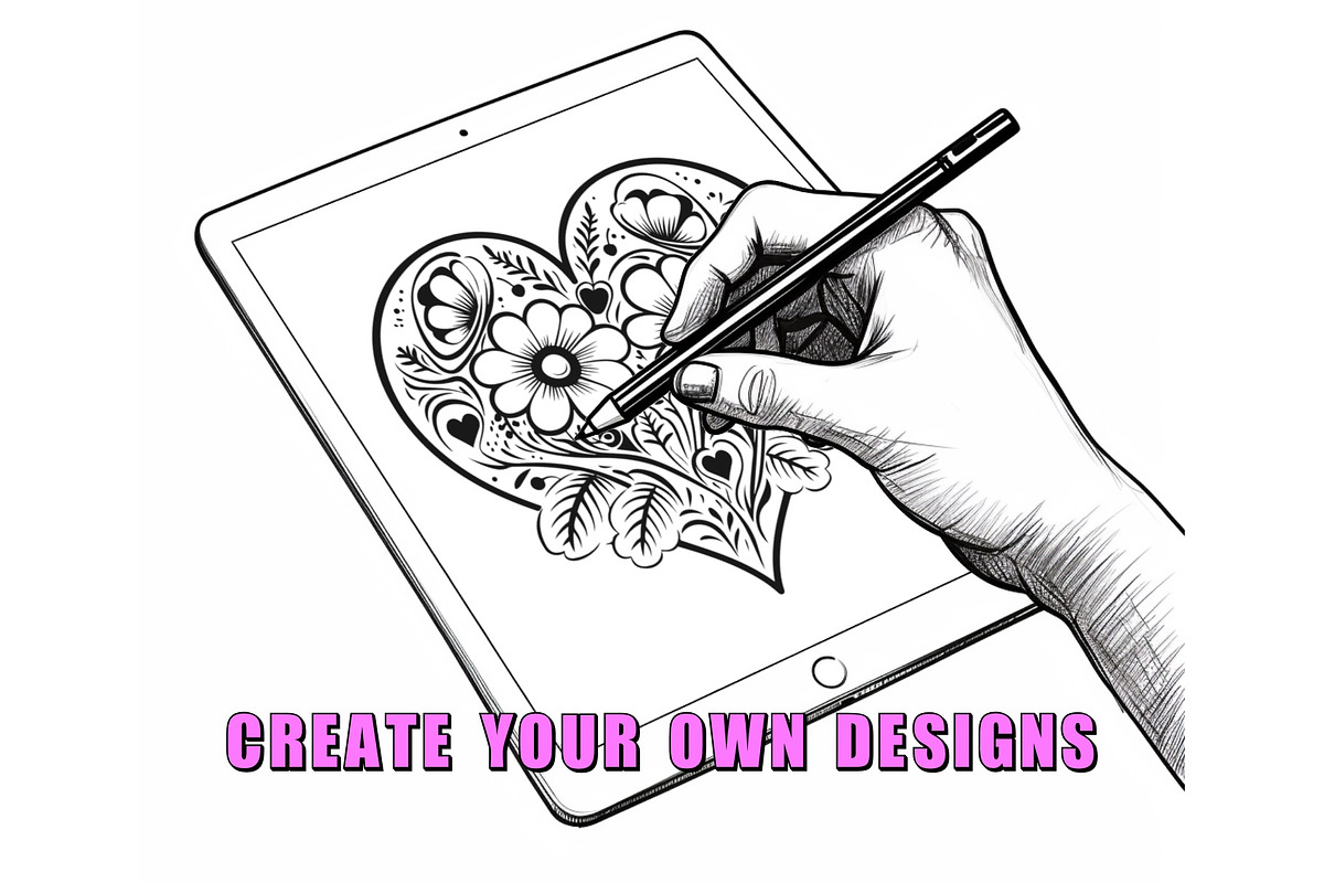 50 Flower Hearts Procreate Stamps, a Brush Add-On by Procreate Sale (Photo 3 of 6)