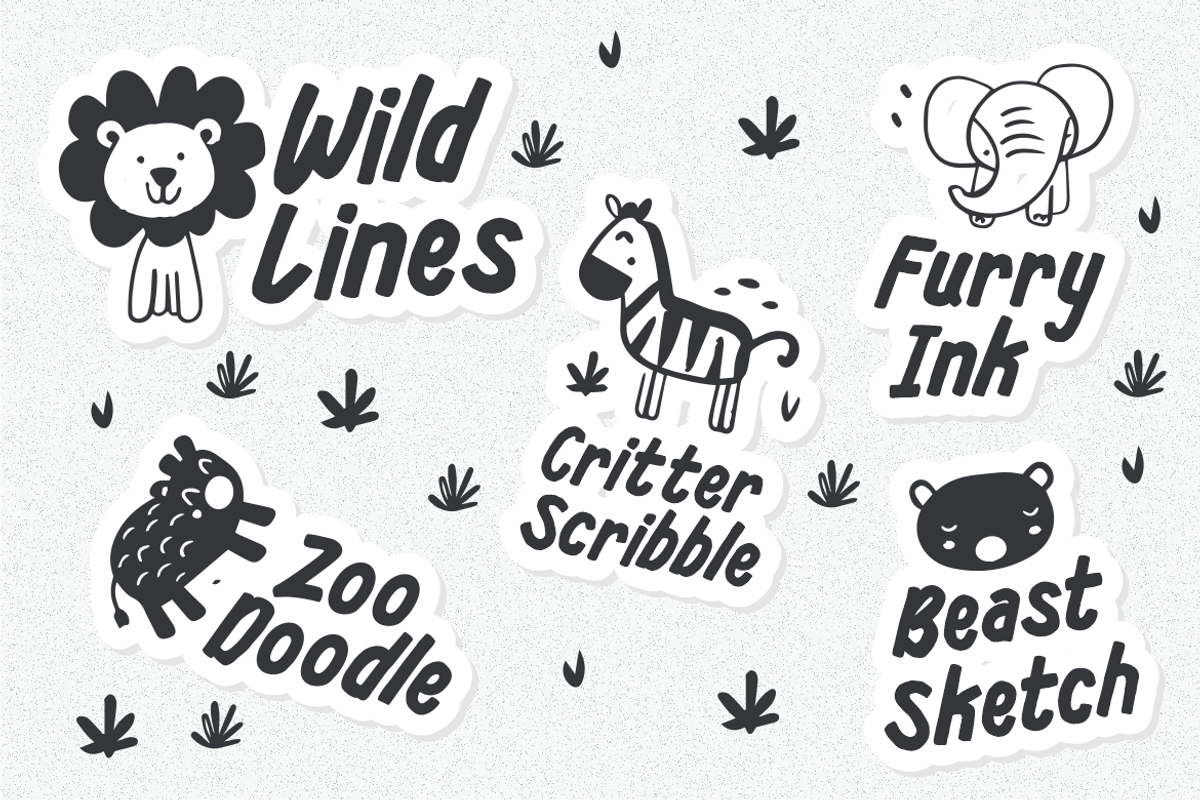 Zoodle Playtime Doodle Brush Font, a Font by PutraCetol Studio (Photo 3 of 5)