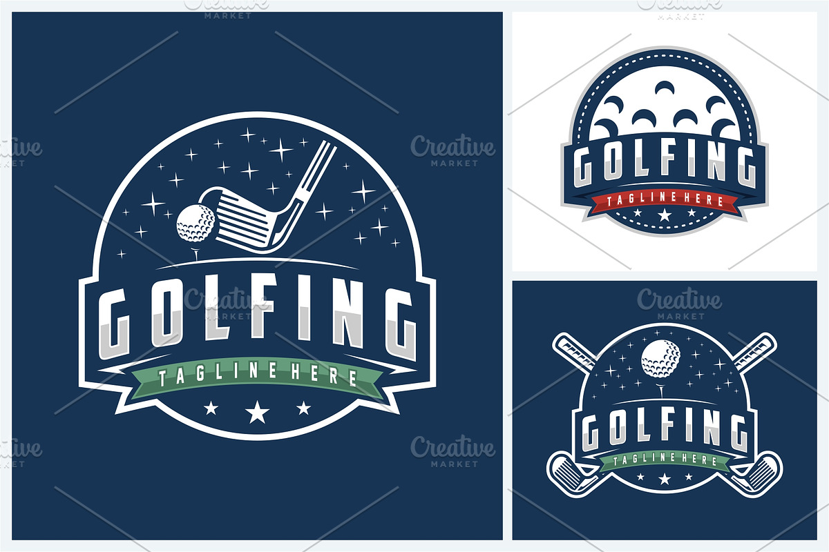 Golf logo sport design template, a Branding & Logo Template by jundio studio