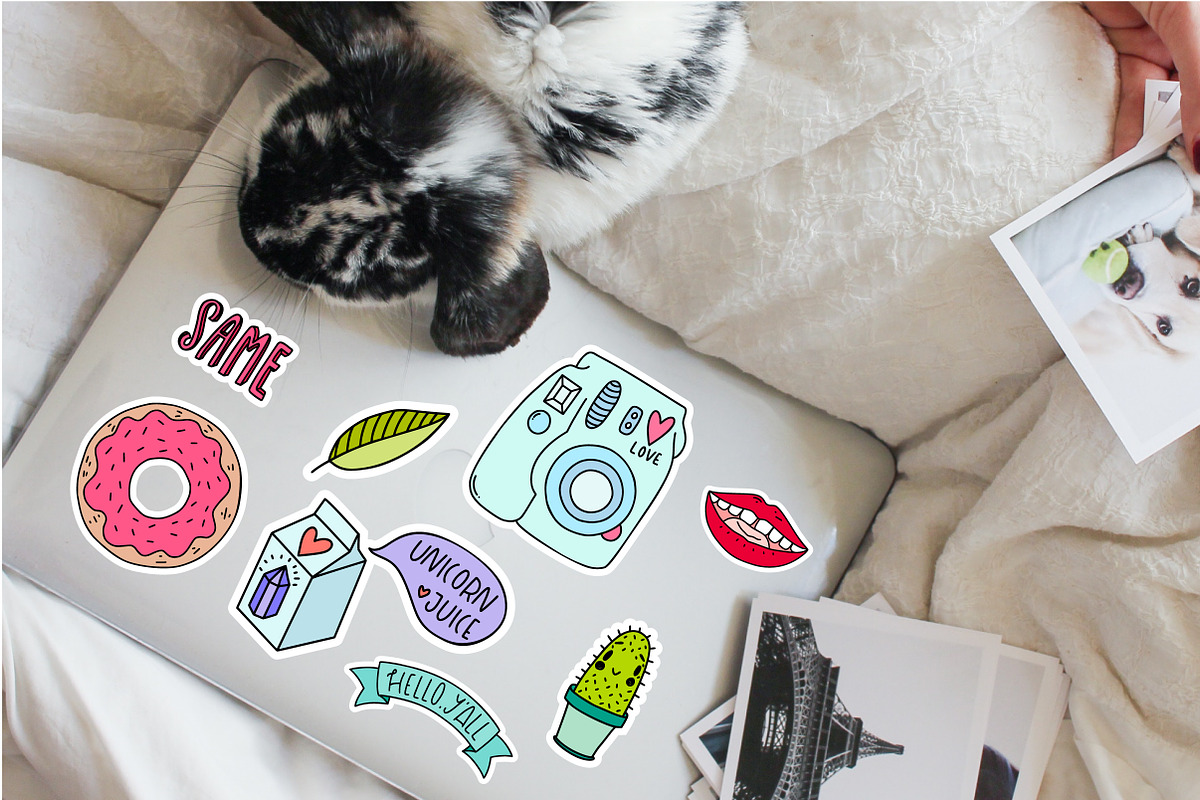 Pack of cute modern stickers., an Object Graphic by Sentimental postman (Photo 2 of 6)