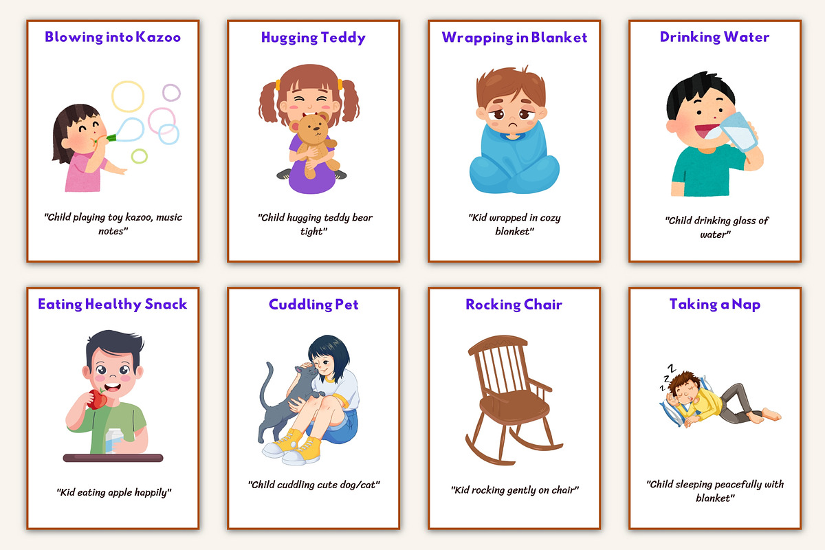100 Coping Skills Flashcards for Kids preview 3