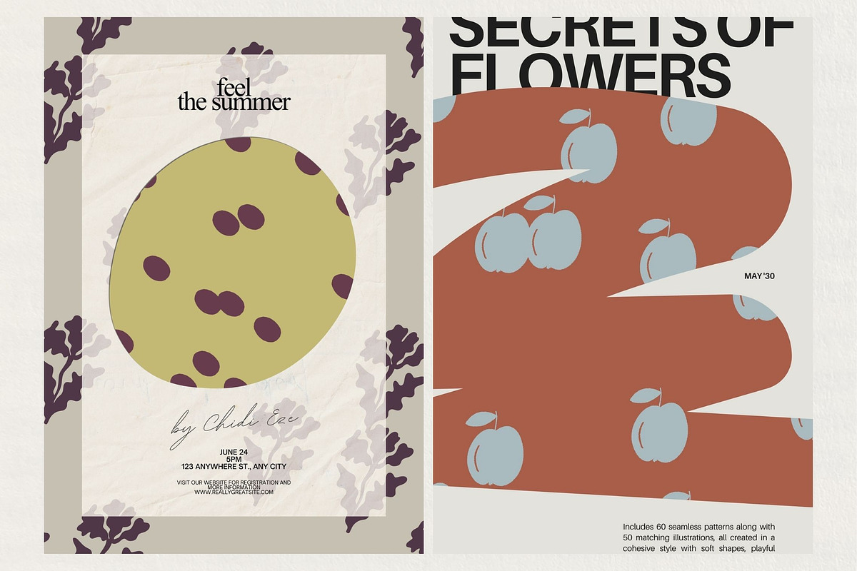 Nature Motifs: 60 Seamless Patterns, a Pattern Graphic by Veyla (Photo 10 of 21)