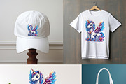 Cartoon unicorn pegasus with wings., an Animal Illustration by yod67 (Thumbnail 5 of 9)