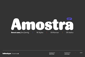 Amostra - Family 50% off, a Sans Serif Font by Latinotype