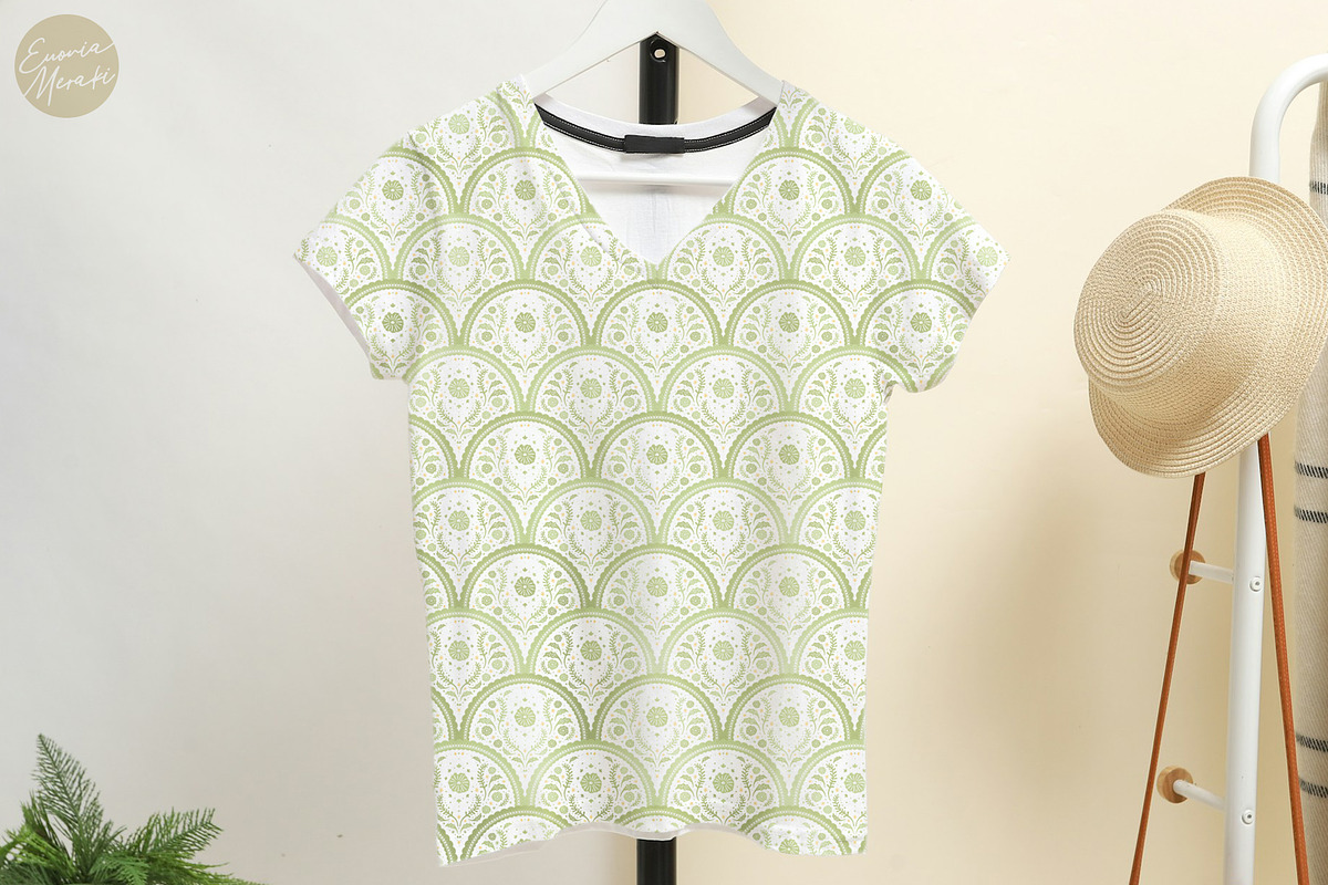 Cottagecore Pattern 7 Blue Floral, a Pattern Graphic by Euonia Meraki (Photo 9 of 13)