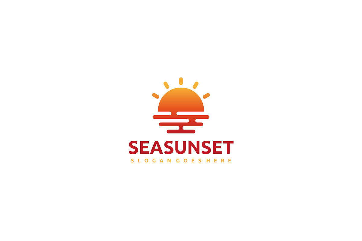 Sea Sunset Logo, a Branding & Logo Template by 3ab2ou (Photo 1 of 3)