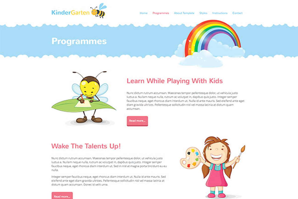 Hot Kindergarten, a Websites & App Template by hot-themes (Photo 3 of 5)