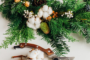 Handmade christmas wreath