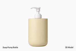 Soap Pump Bottle 3D Model, an Object 3D Model by Akebareee