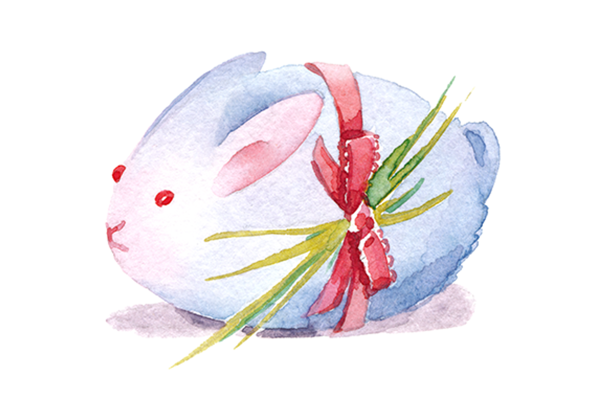 Easter bunny watercolor clipart set, an Animal Illustration by masha gross (Photo 4 of 4)