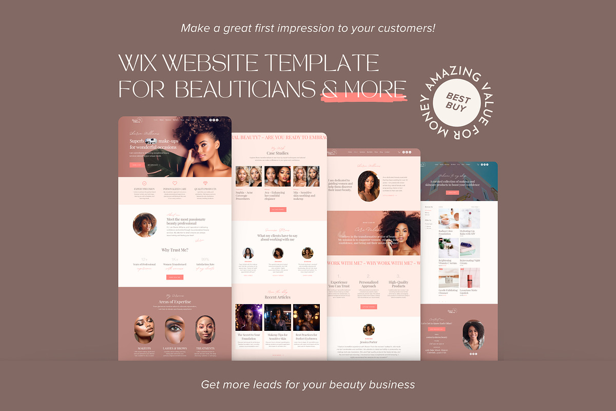 Beauty Salon Wix Website Template, a Wix Template by vectorocean (Photo 6 of 11)