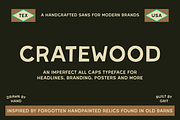 Cratewood by Ocotillo Design Studio, a Sans Serif Font by Ocotillo Design Studio (Thumbnail 1 of 7)