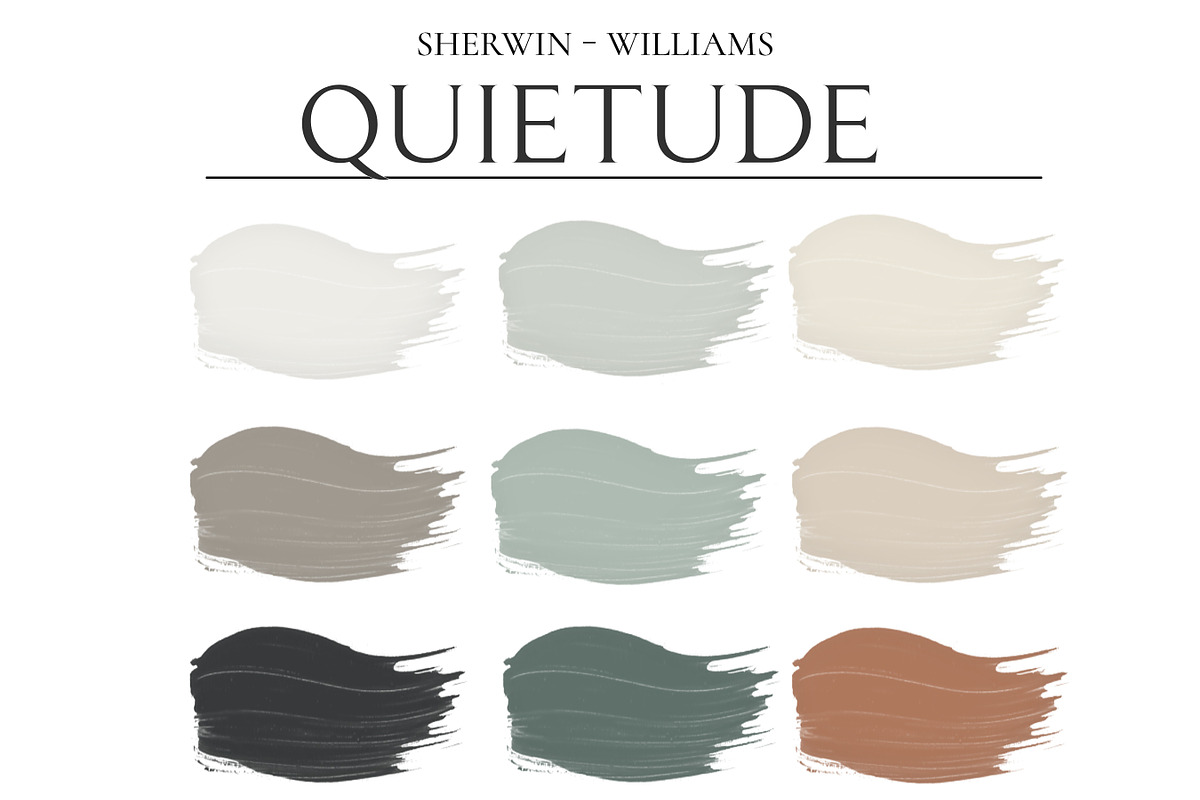 Sw Quietude Whole Home Paint Colors, a Presentation Template by CONCEPT COLORS (Photo 2 of 9)