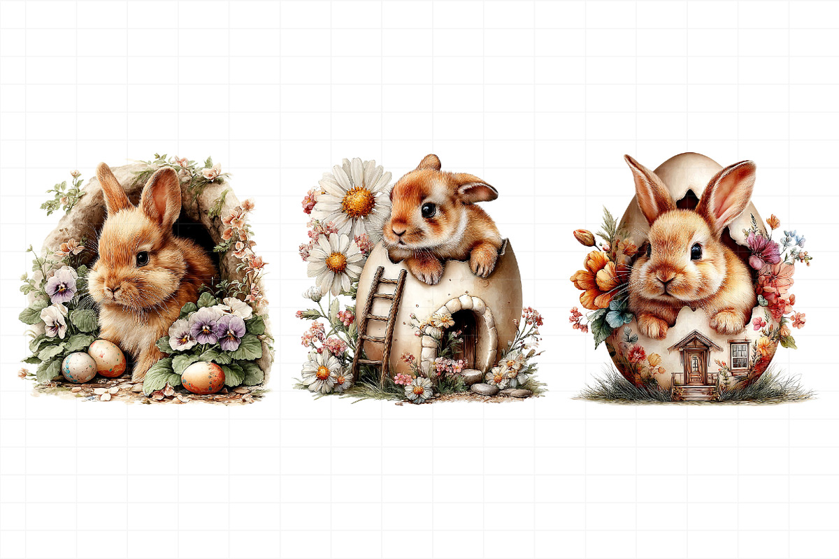 Easter Bunny House Clipart, an Illustration by Daily.Designs (Photo 6 of 8)