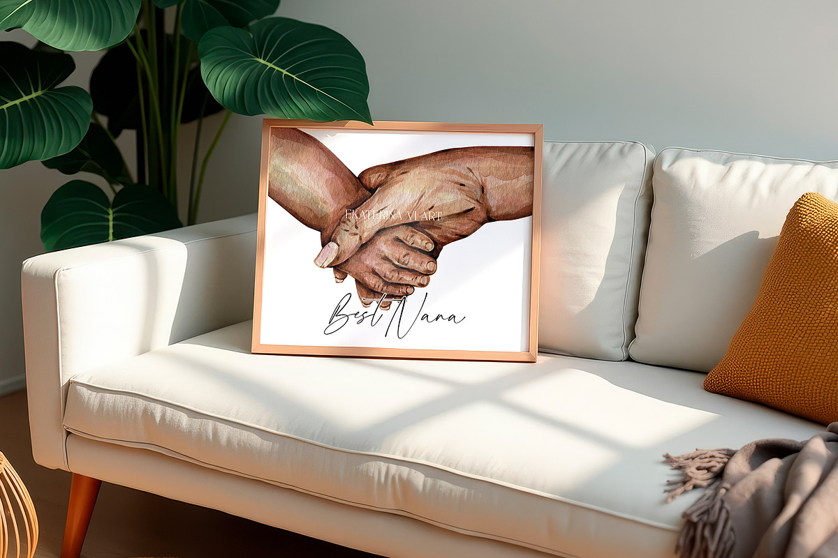 Grandmother and Child Holding Hands, a Person Illustration by EkaterinaViArt (Photo 3 of 5)