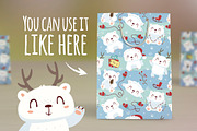 SALE! Polar Bear Winter Set, an Animal Illustration by SunnyWS (Thumbnail 6 of 9)