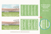 Football - Cliparts Set, an Illustration by Estudio Daiane Barbosa (Thumbnail 5 of 10)