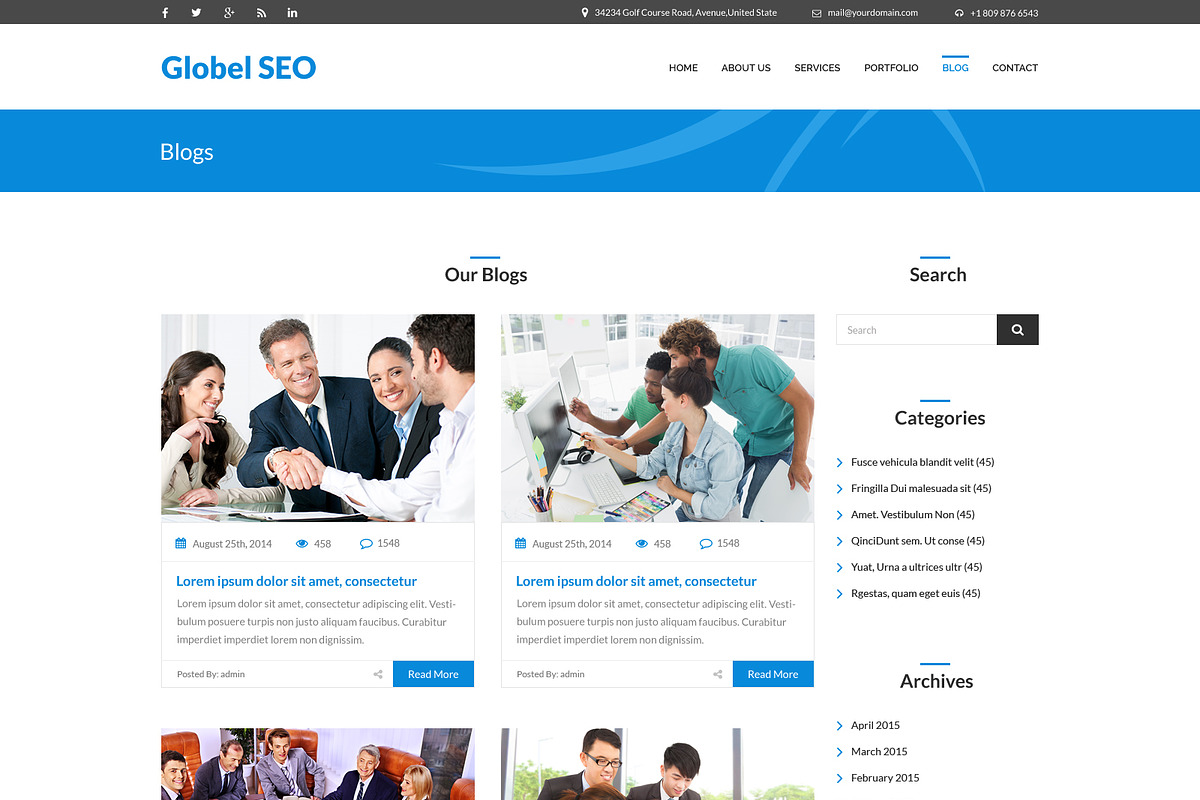 Globel SEO PSD Website Template, a Websites & App Template by WebbyTemplates (Photo 6 of 8)