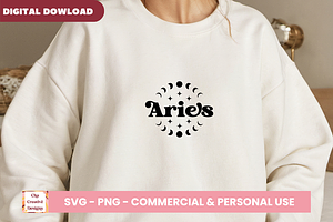 Aries Zodiac Sign SVG Cut Files