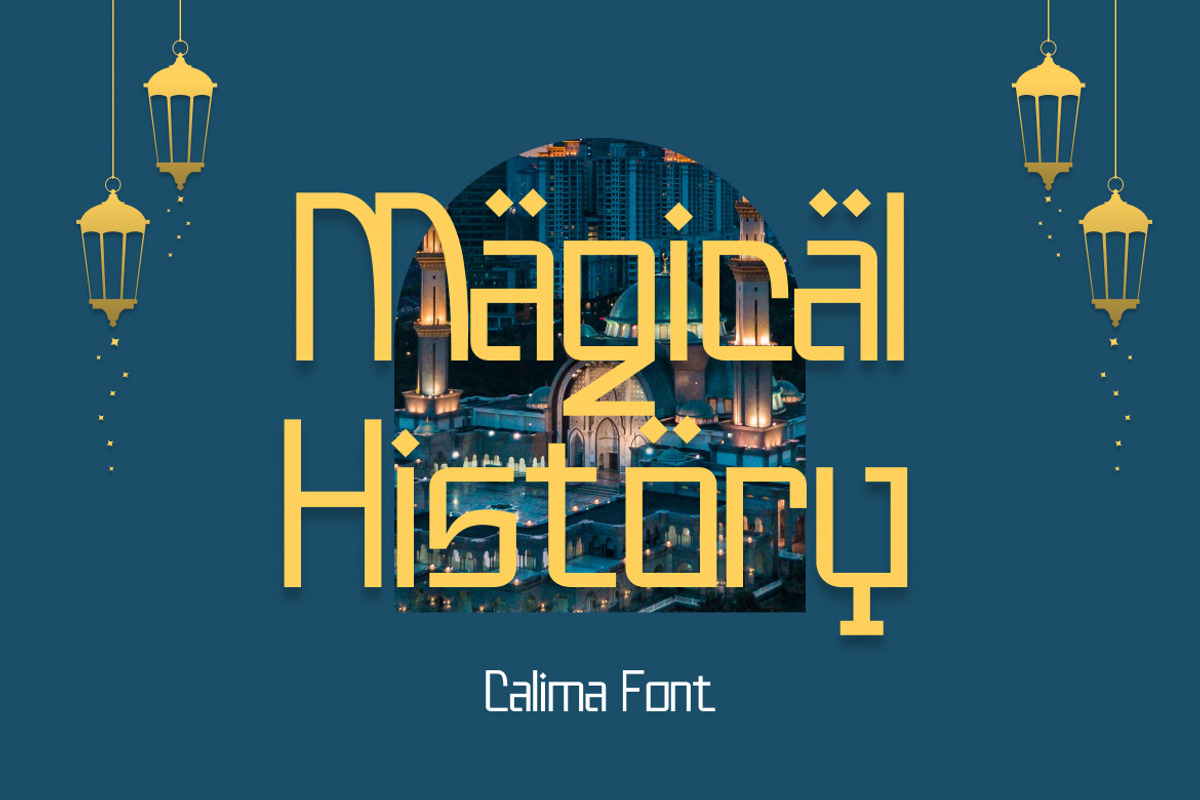 Calima – Islamic Style Display Font, a Script Font by Vadovastd (Photo 3 of 7)