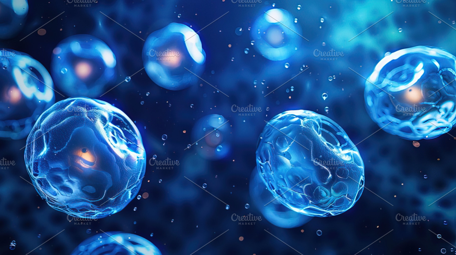 Abstract Blue Cells Background, a Health & Medical Photo by Ales Munt