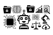 Smart Tech Icon Vector Set, an Illustration by designvectx (Thumbnail 1 of 3)