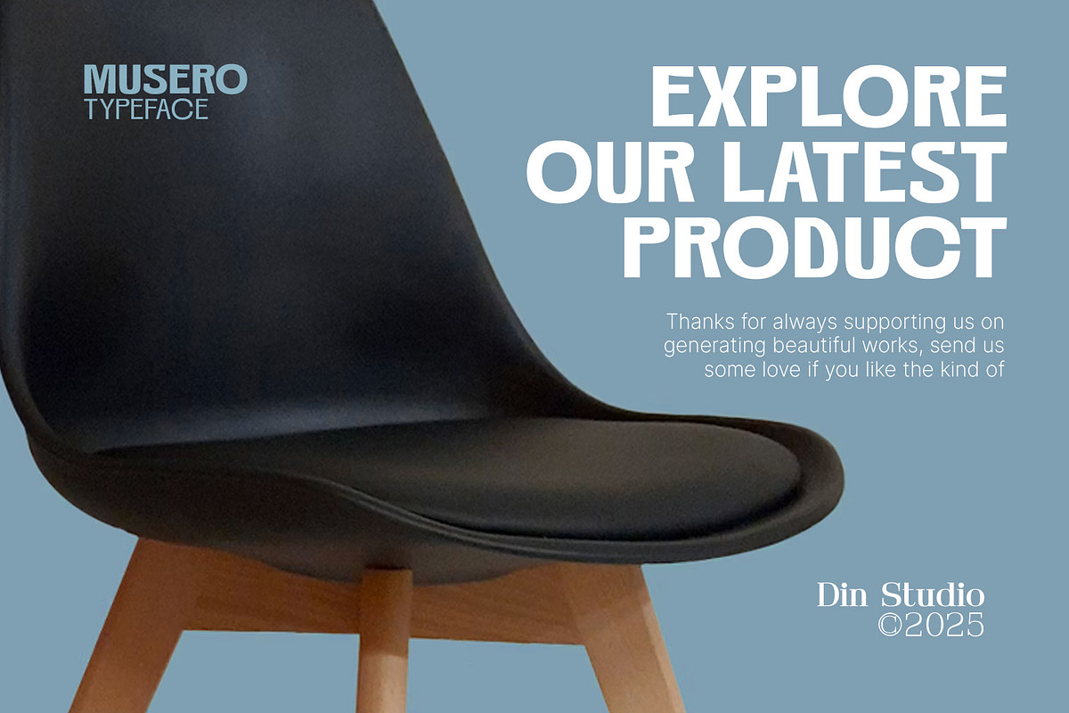 Musero, a Sans Serif Font by din-studio.com (Photo 15 of 15)