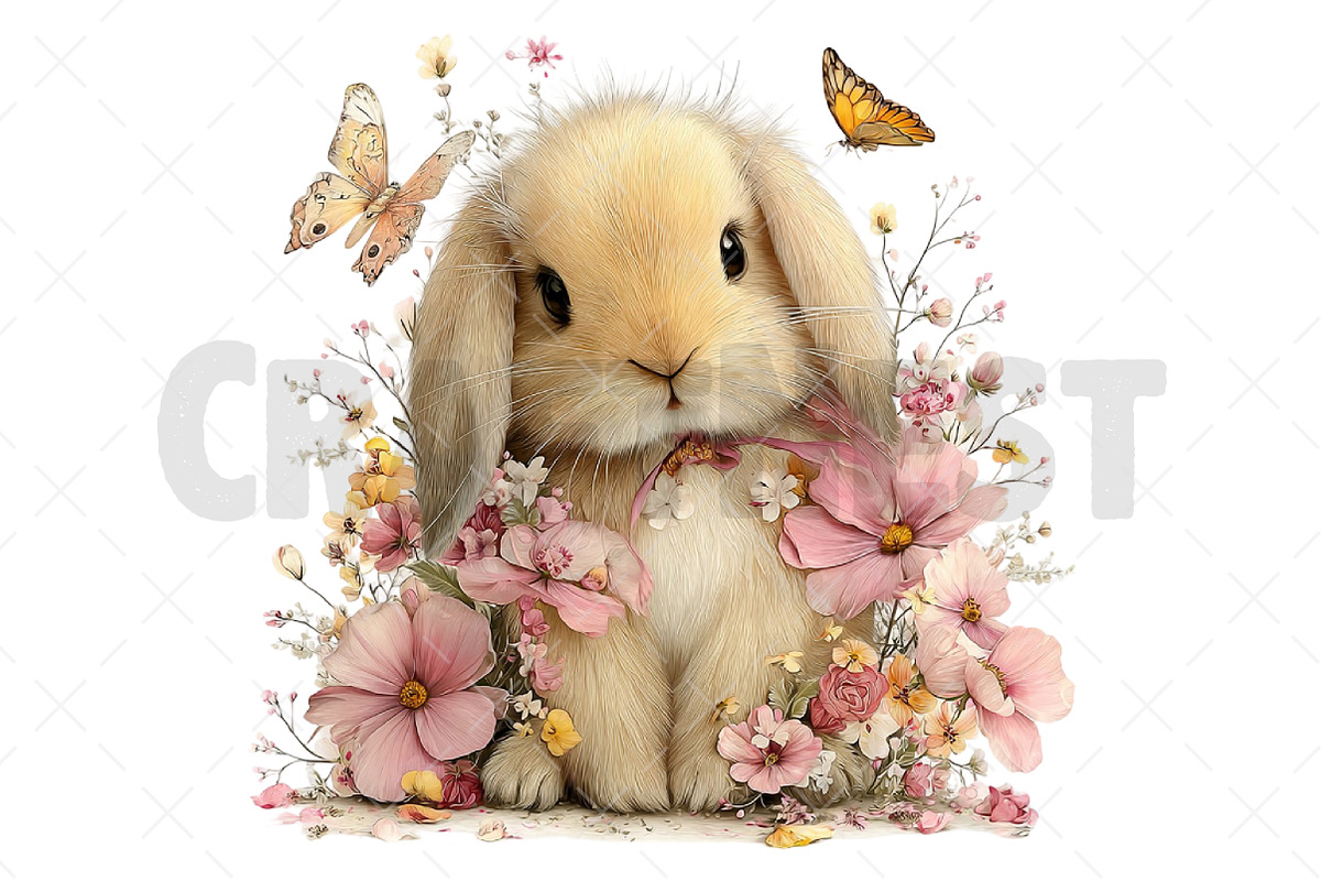 Whimsical Summer Rabbits Clipart, an Illustration by Craft Nest (Photo 12 of 12)