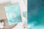 Deep ocean hand-painted backgrounds, a Texture Graphic by Kolorata Art (Thumbnail 3 of 9)