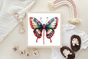 Watercolor Christmas Butterfly Clipa, an Illustration by CraftArtStudio (Thumbnail 6 of 6)