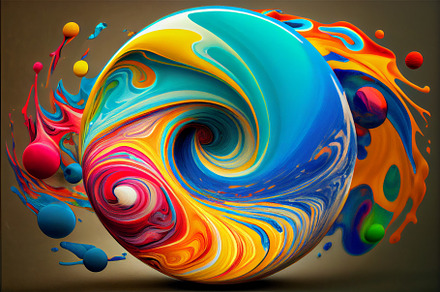 Colorful marbe paint twist and waves abstract backgound, an Abstract Photo by New York Art Store