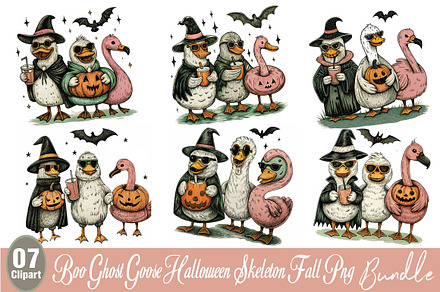 Boo Ghost Goose Halloween Skeleton F, an Object Graphic by DollarSmart