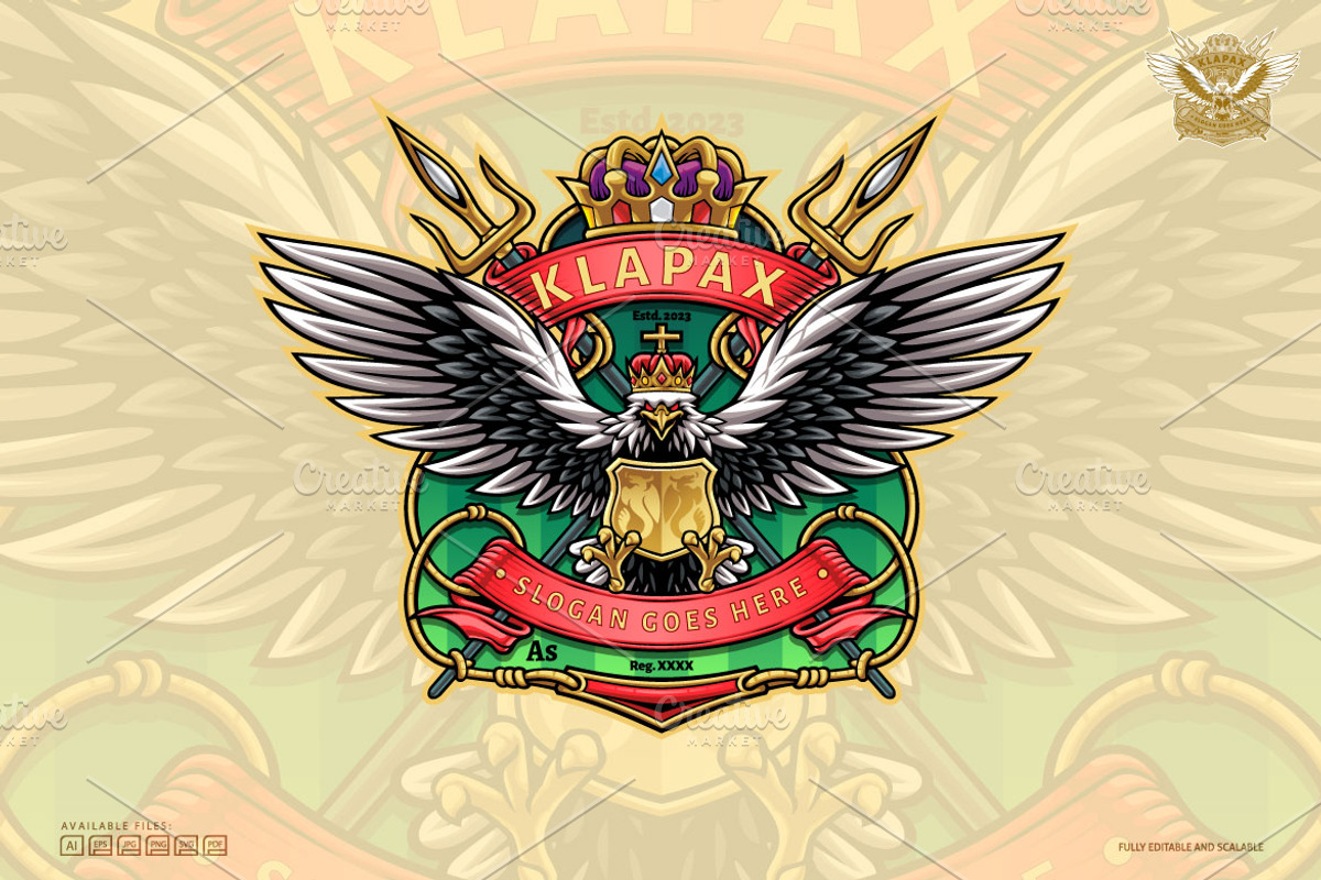 Royal King Bird Logo Template, a Branding & Logo Template by Kongstones_std (Photo 2 of 6)