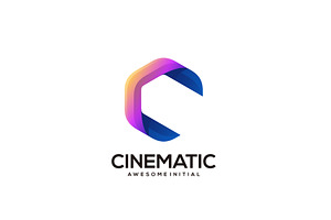 cinematic  logo design gradient colo, a Templates & Theme by OmerStudio