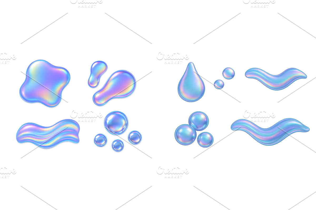 Colorful liquid shapes with, an Illustration by ZinetroN