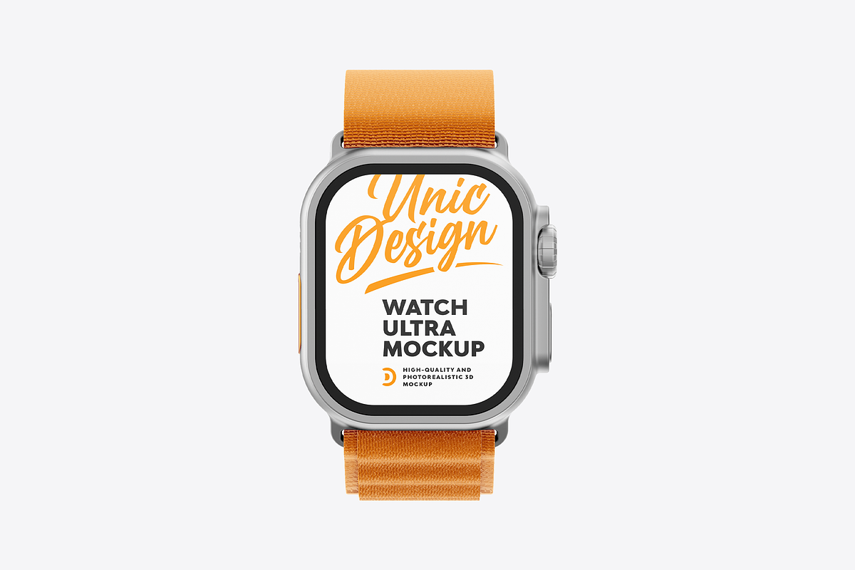 Watch Ultra Mockup, a Wearable Device Mockup by UnicDesign (Photo 1 of 7)