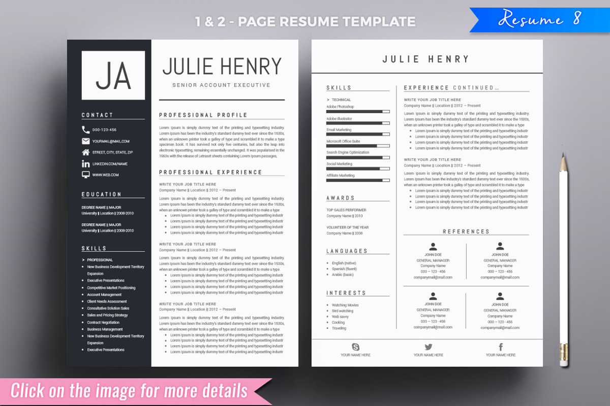 Resume/CV Mega Bundle, a Resume Template by A1RESUME (Photo 14 of 21)
