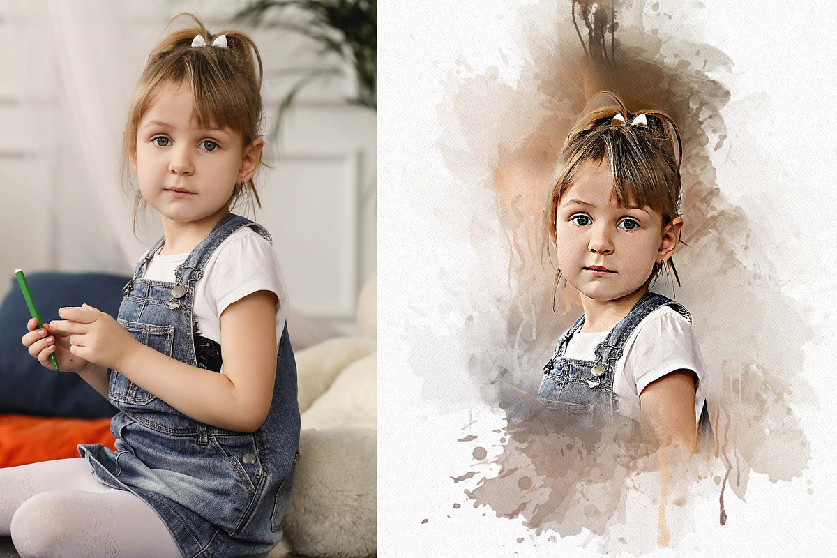 Tail-Wagging Watercolor Magic Action, an Action Add-On by MRI STUDIO (Photo 7 of 9)