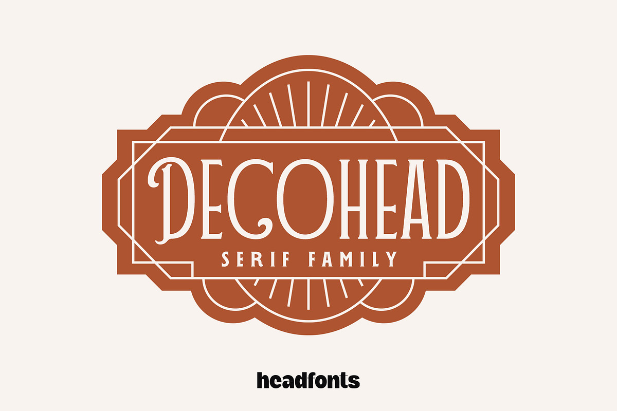 DECOHEAD Serif Elegant Art Deco Font, a Font by Headfonts (Photo 1 of 10)