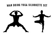 Man Yoga Vector Silhouette PNG, a Healthcare Illustration by Gfx Expert Team (Thumbnail 2 of 3)