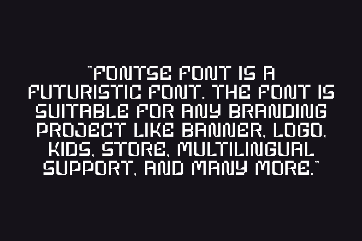 Fontse - Futuristic Font, a Sans Serif Font by Iqsiart Studio (Photo 3 of 6)