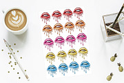 Dripping Lips Png Cliparts, a Decorative Illustration by The GG Shop (Thumbnail 7 of 7)