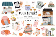 Book Lovers & Bookworms clipart, an Object Illustration by Ruslana Lubenets (Thumbnail 1 of 15)