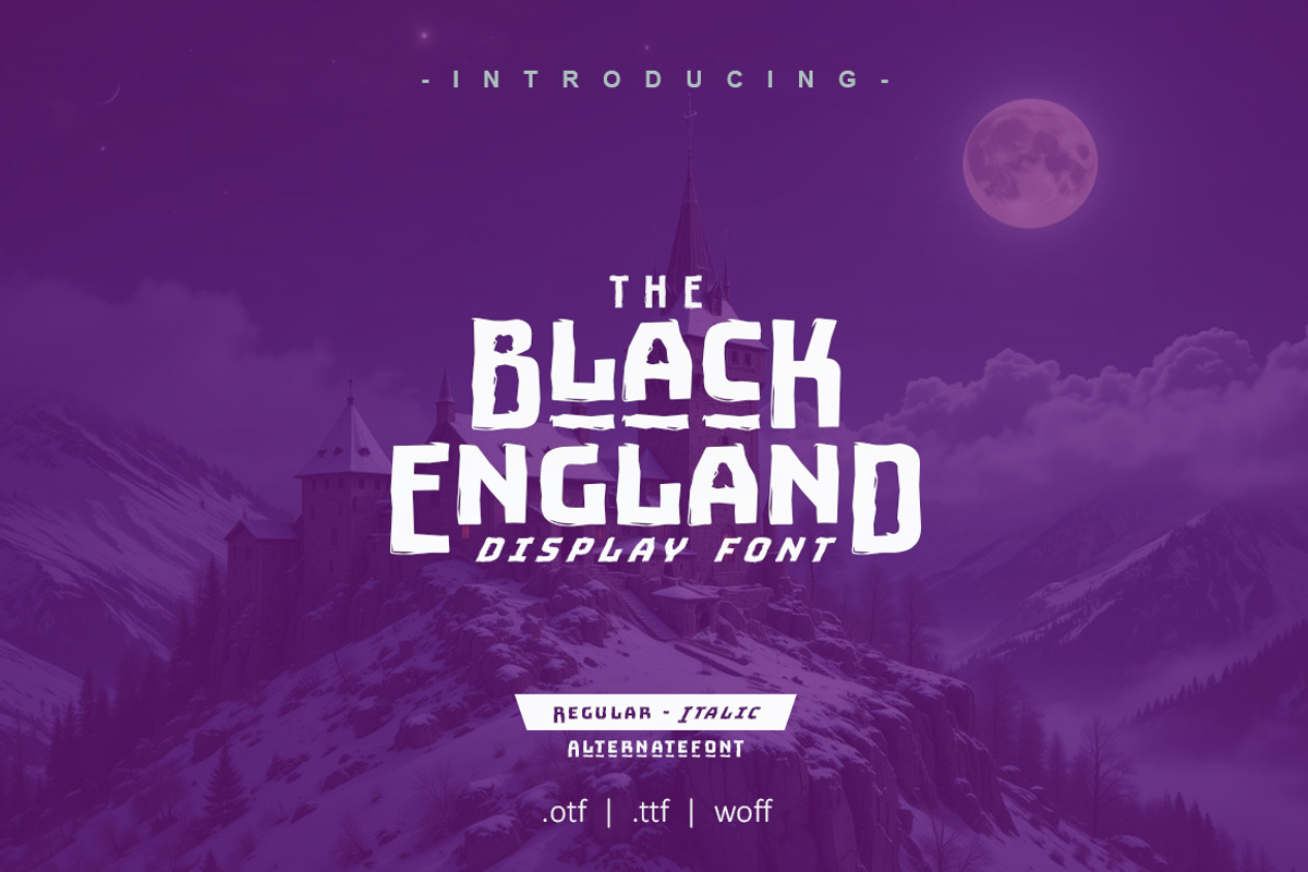 Black England Font, a Sans Serif Font by yantodesign (Photo 1 of 10)