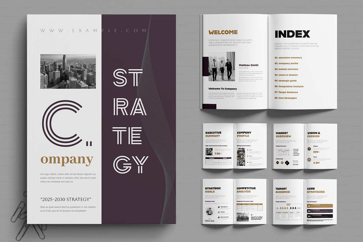 Company Strategy Template Design