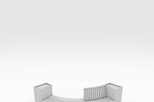 3D Model Bench Park 9