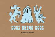 Dogs Being Dogs: 45 Illustrations, an Animal Illustration by Veyla (Thumbnail 1 of 12)