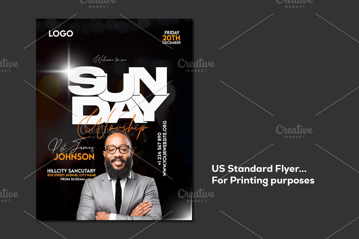 4-in-1 Church Flyer Template, a Flyer Template by Sipi_Graphics (Photo 3 of 6)